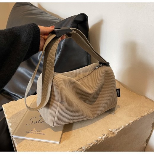 Bolso bandolera de hombro para mujer, sencillo y de moda, de color liso.