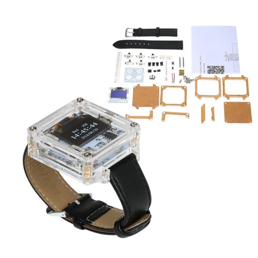 Kit de reloj electrónico LED digital de un solo chip transparente