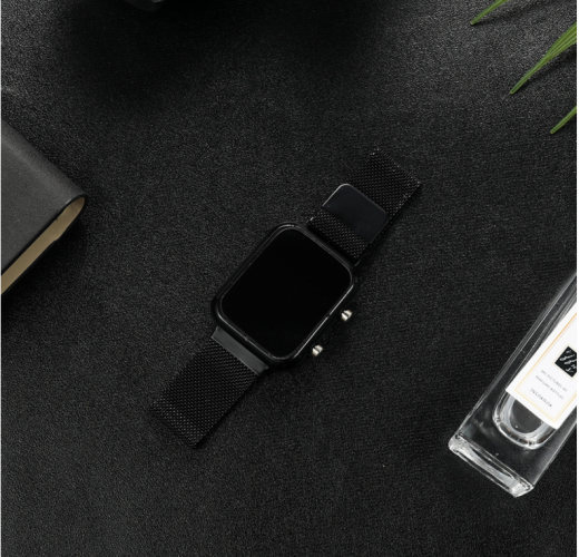 Reloj electrónico digital luminoso con LED y hebilla magnética para estudiantes, para hombre.