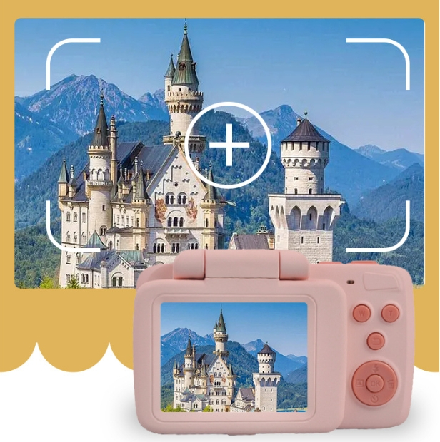 Minicámara digital HD con filtro de vídeo para fotografía retro, juguete para niños