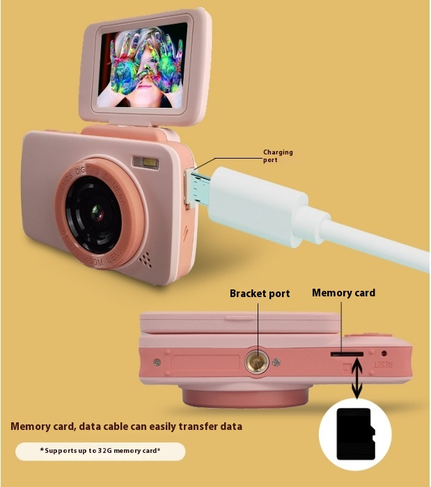 Minicámara digital HD con filtro de vídeo para fotografía retro, juguete para niños