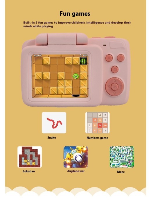 Minicámara digital HD con filtro de vídeo para fotografía retro, juguete para niños