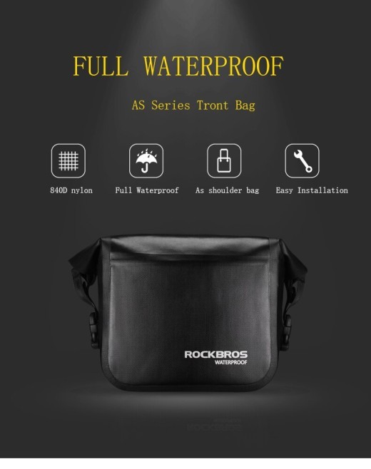 Bolsa delantera para bicicleta de montaña, plegable.