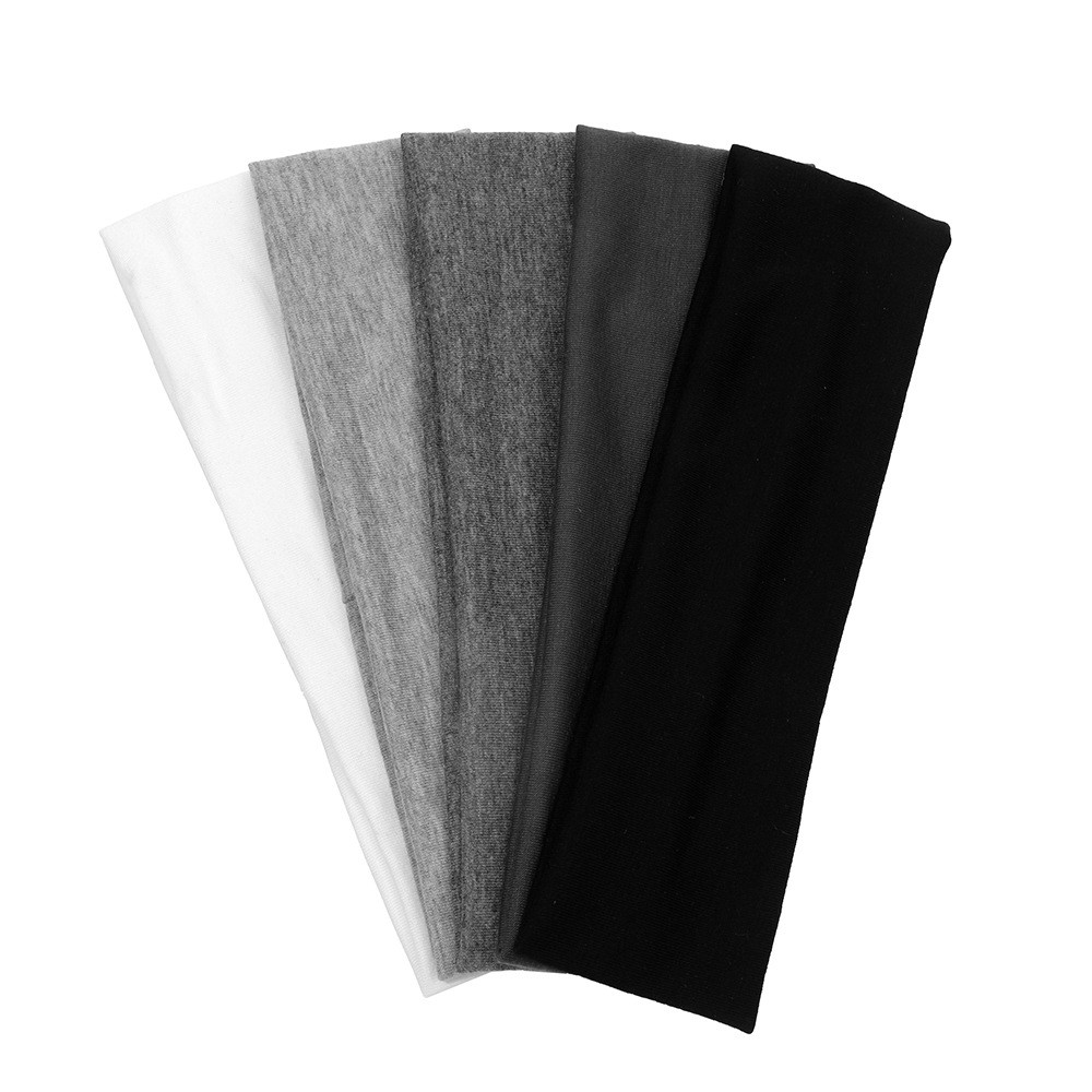 Banda para el cabello deportiva de color sólido para fitness