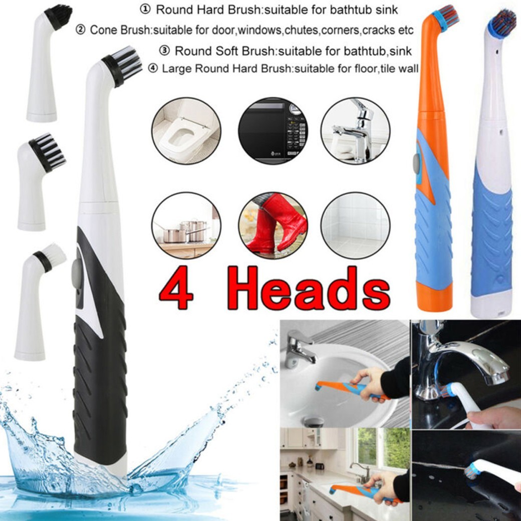 Cepillo de limpieza eléctrico inalámbrico para cocina y baño, herramienta de limpieza para grietas.