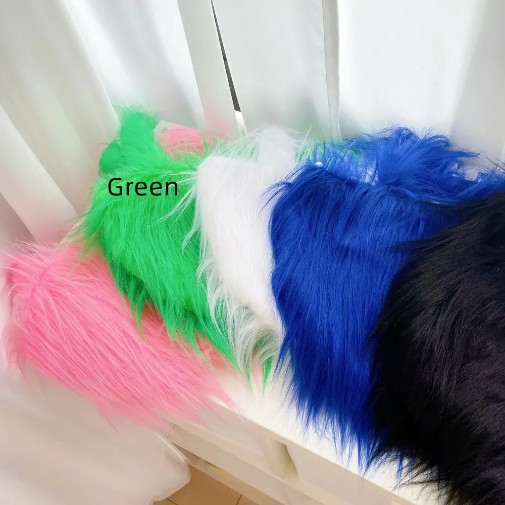 Bolso de hombro de gran capacidad con pelo largo de color liso para mujer