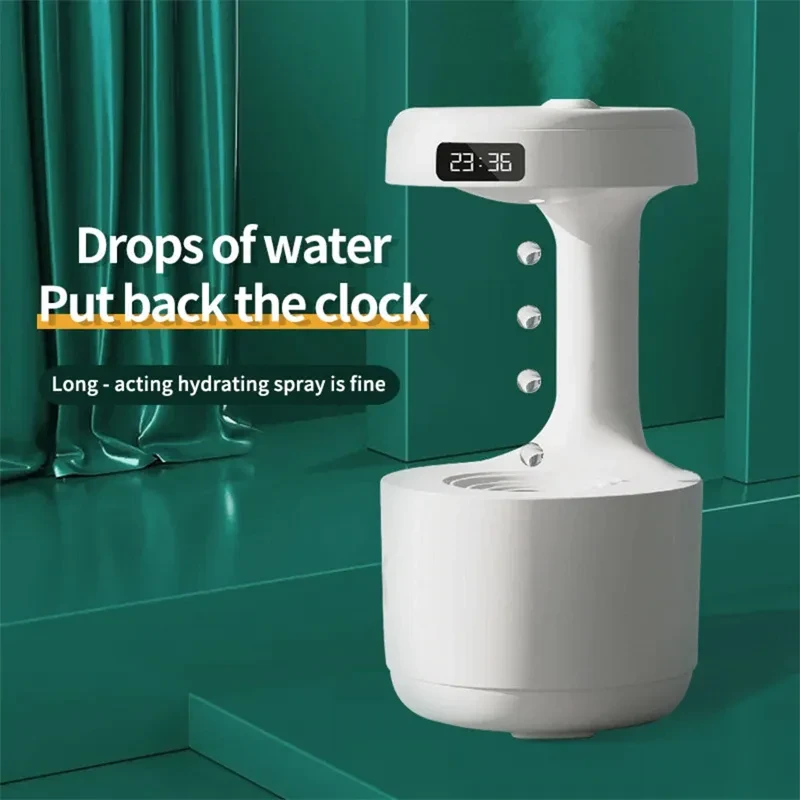 Humidificador con reloj de gota de agua y reflujo