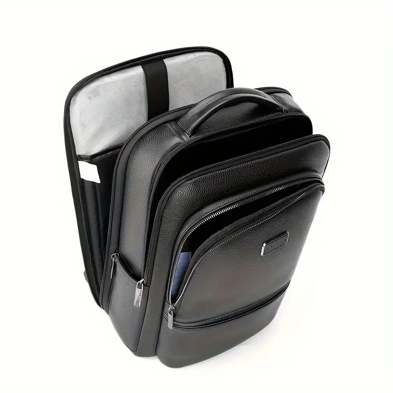 Mochila SWICKY de piel premium para hombre - Negocios y viajes, compartimento para portátil de 42,93 cm, gran capacidad