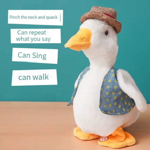 Patos repetidos para niños, encantadores patos parlantes repetidos, muñeco de peluche musical, juguete educativo, juguete de peluche para niños, regalo divertido