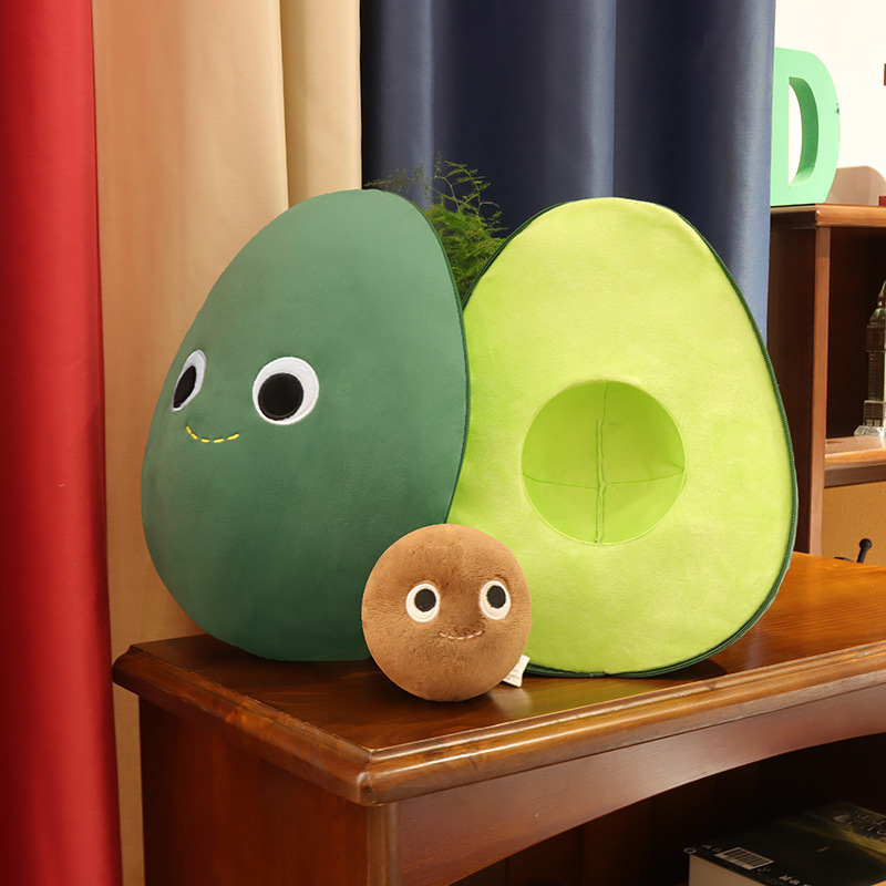 Lindo juguete de peluche de aguacate para bebés, niños, niñas y niños, regalo de cumpleaños creativo, cojín para sofá, decoración de la habitación del hogar.