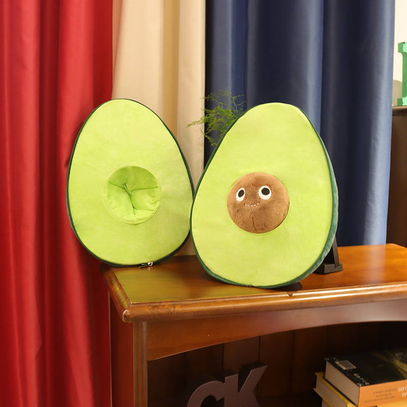Lindo juguete de peluche de aguacate para bebés, niños, niñas y niños, regalo de cumpleaños creativo, cojín para sofá, decoración de la habitación del hogar.