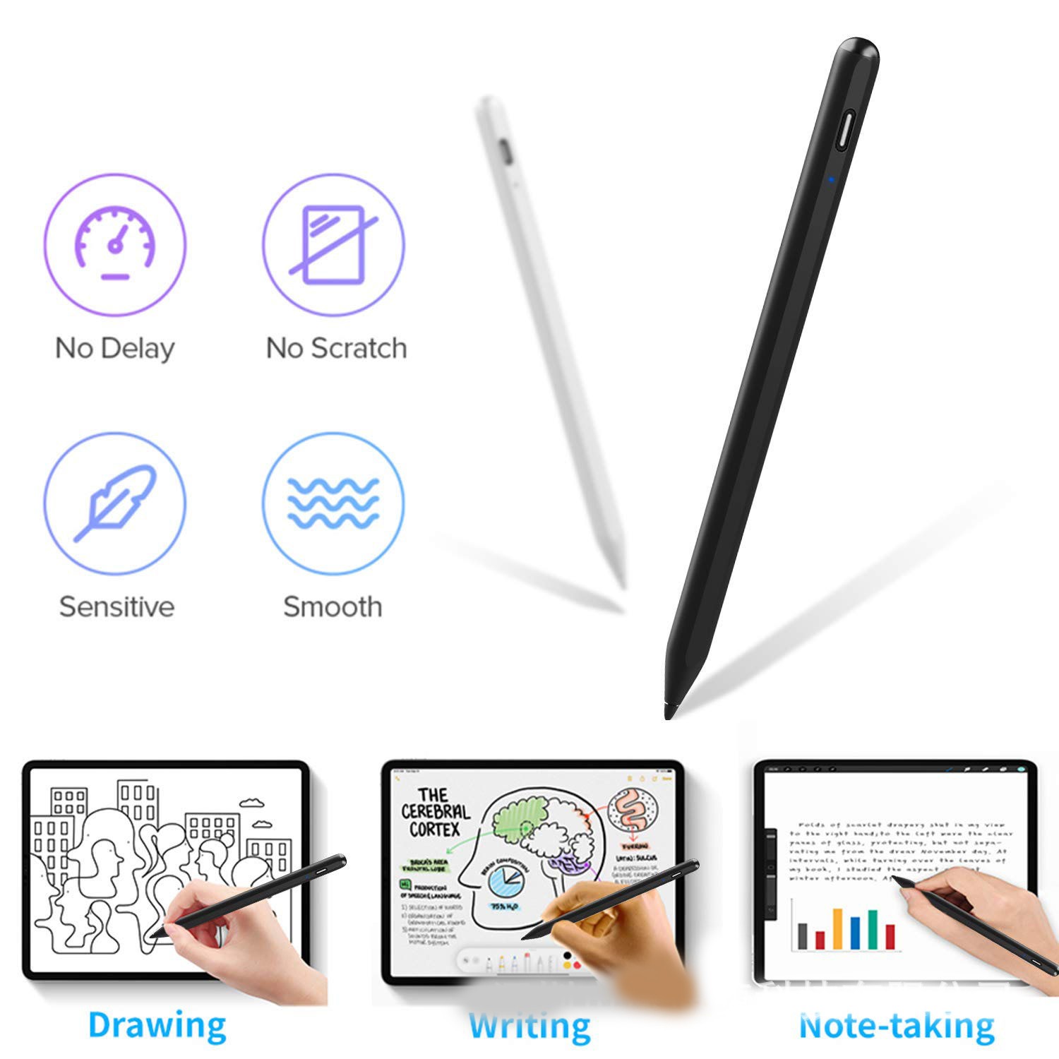 Compatible con Apple, iPad Lápiz capacitivo activo dedicado Tableta Pantalla táctil Táctil Pintura Stylus