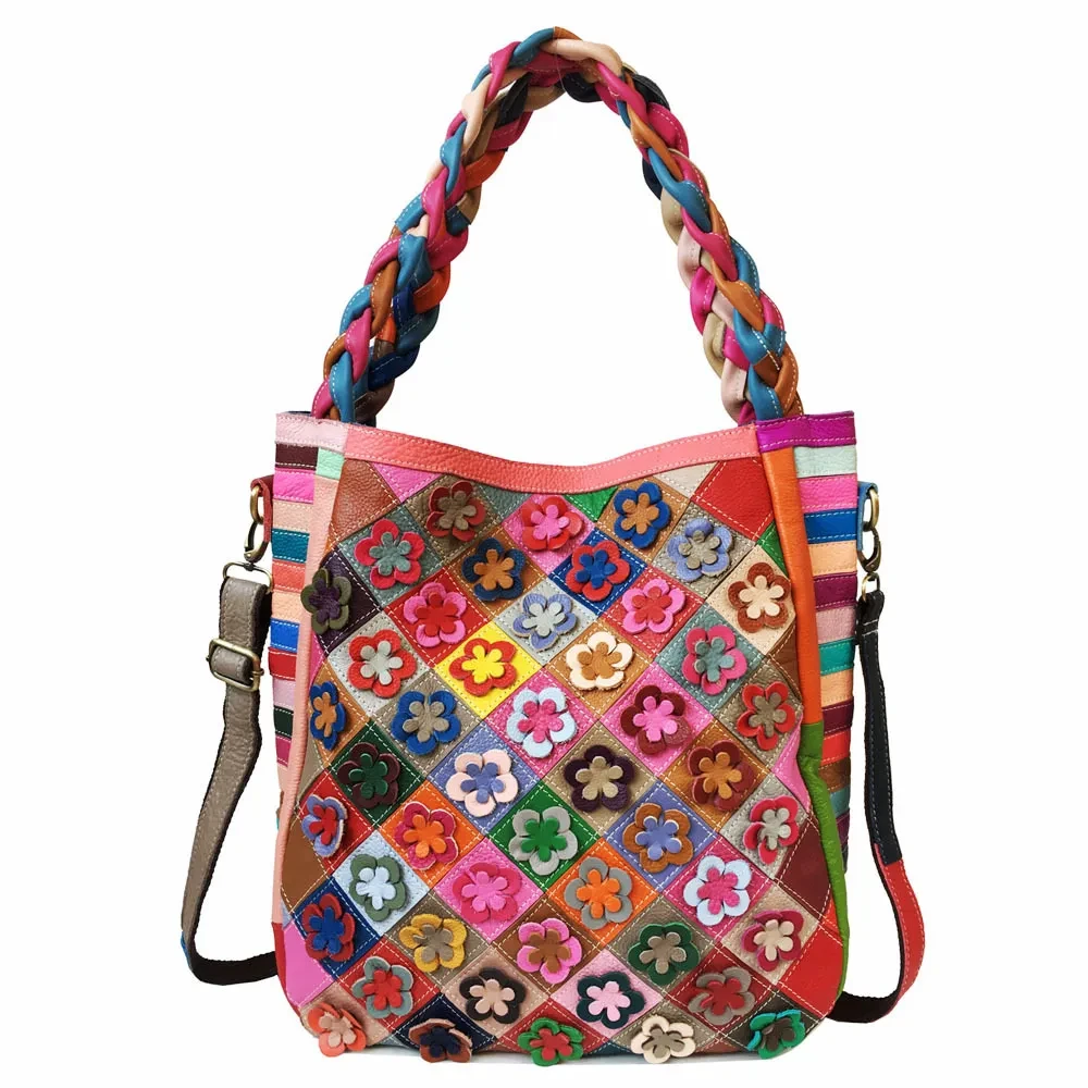 Bolso bandolera de moda para mujer con diseño de cuadros de diamantes y costuras