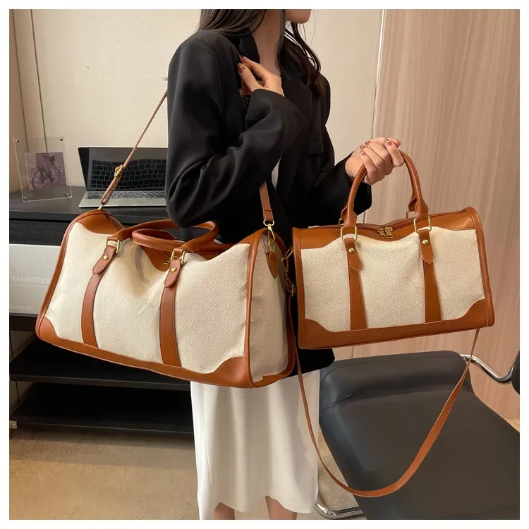 Bolso de mano portátil de gran capacidad para mujer, bolso de viaje