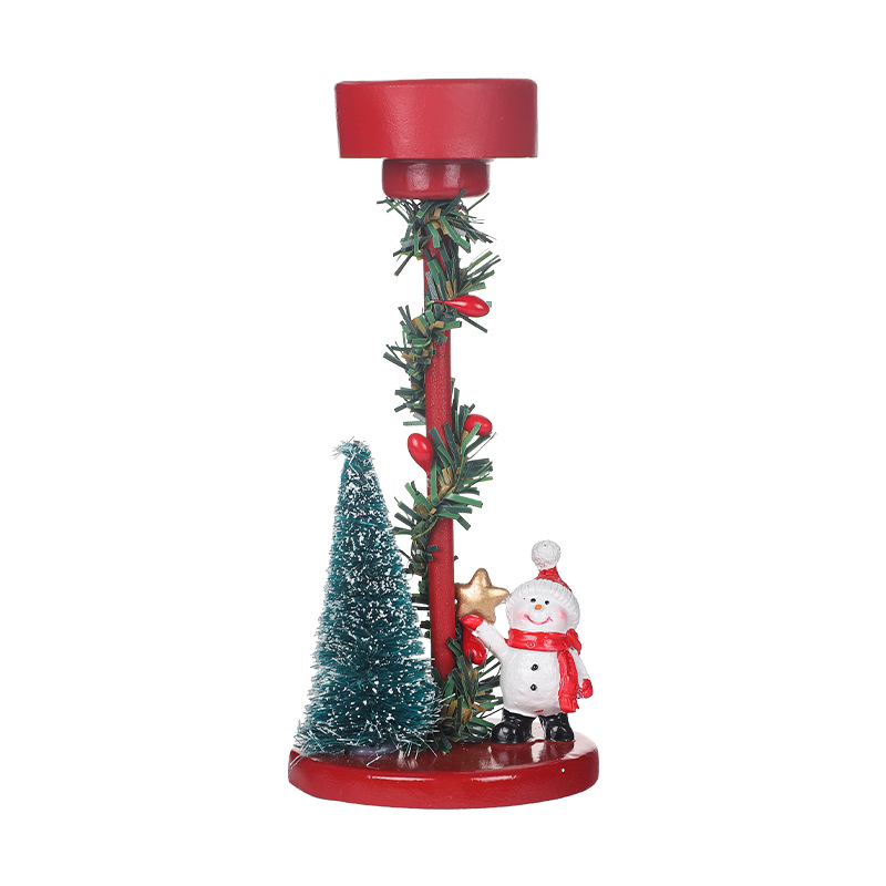 Adornos navideños de escritorio, resina, árbol de Navidad, candelabro para ancianos.