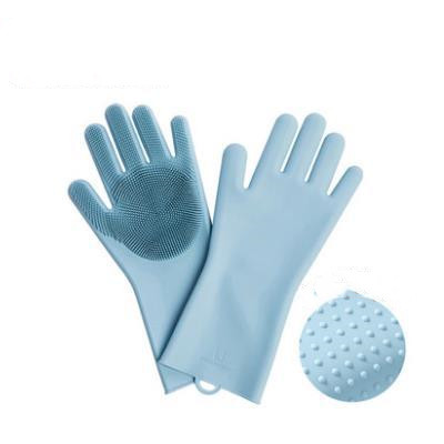 Guantes de limpieza para tareas domésticas de cocina de goma de silicona engrosada antialargamiento artefacto para lavavajillas