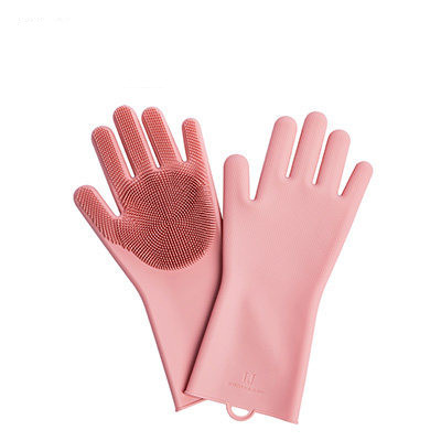 Guantes de limpieza para tareas domésticas de cocina de goma de silicona engrosada antialargamiento artefacto para lavavajillas