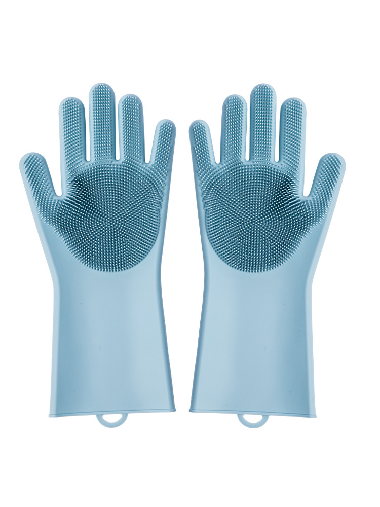 Guantes de limpieza para tareas domésticas de cocina de goma de silicona engrosada antialargamiento artefacto para lavavajillas