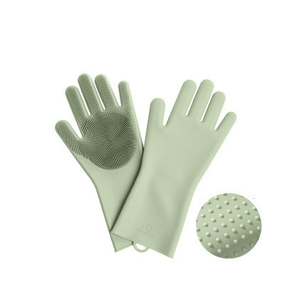 Guantes de limpieza para tareas domésticas de cocina de goma de silicona engrosada antialargamiento artefacto para lavavajillas