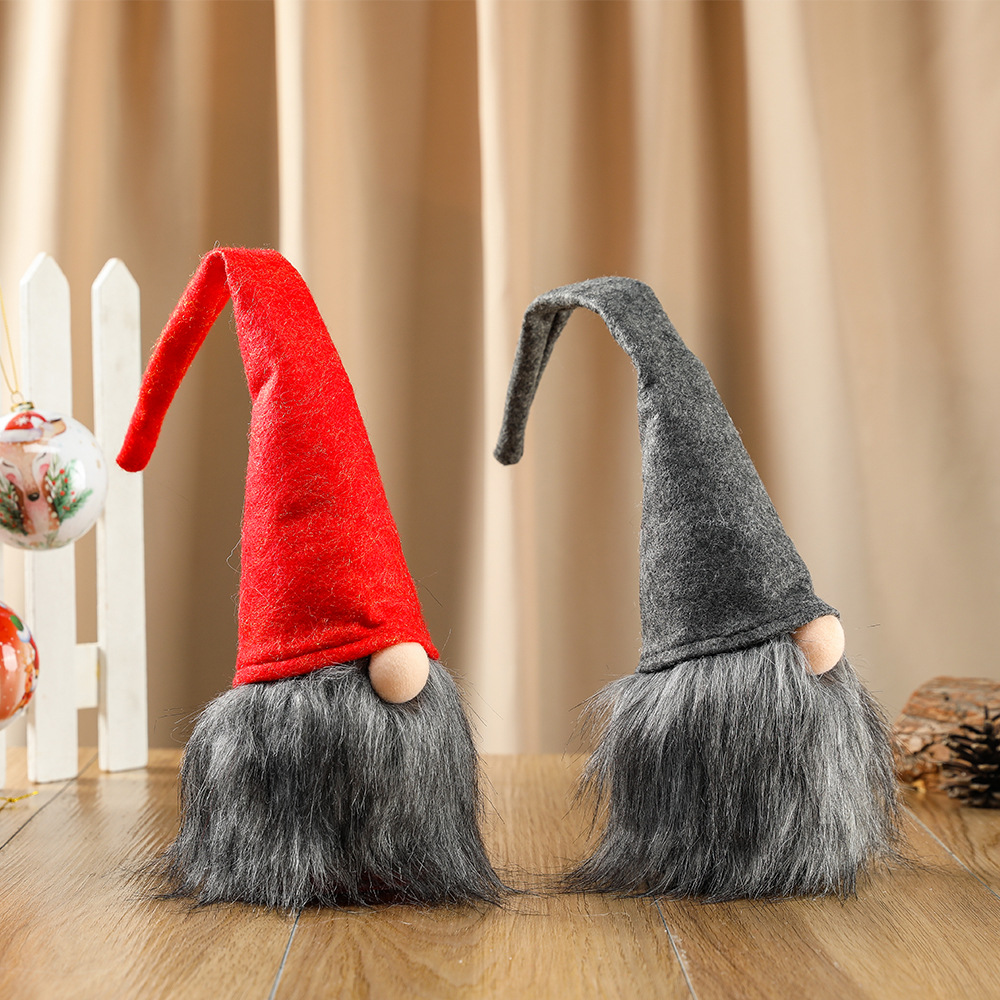 Muñeco navideño tridimensional sin rostro, duende navideño, juguete decorativo