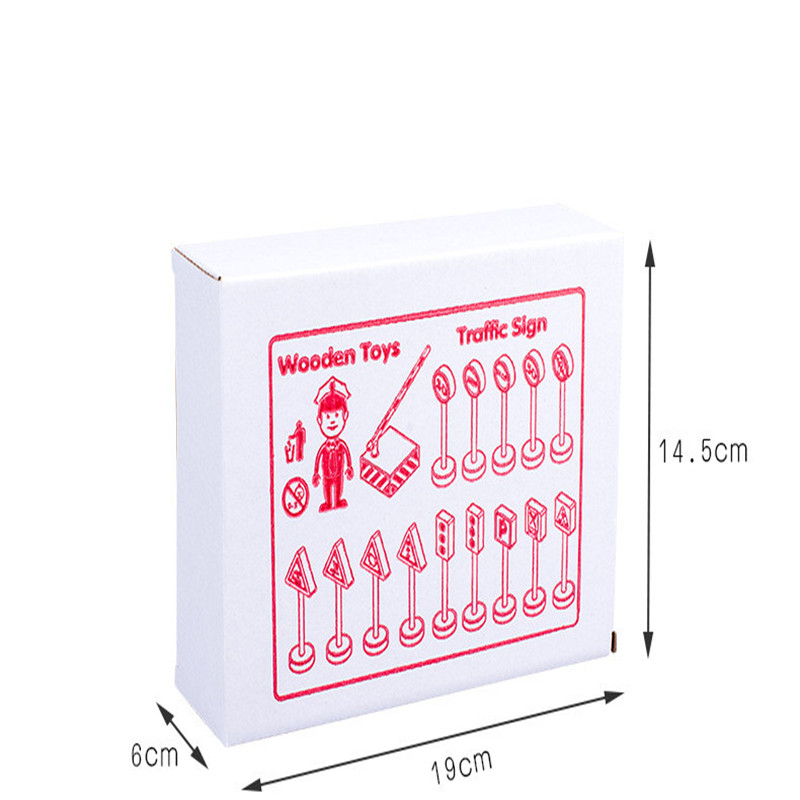 Juguetes de señales de tráfico de madera