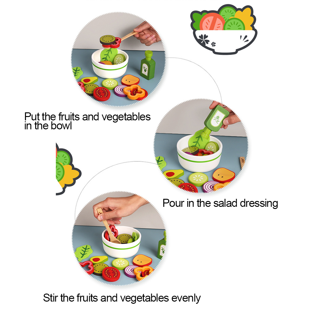 Cocina de madera de simulación para niños, juguetes educativos