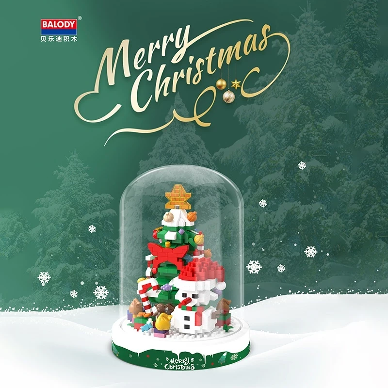 Ladrillos para el día de Navidad, regalos de Navidad, nanobloques, regalo de Navidad, árbol de Navidad, juguetes de Navidad, regalos de Navidad para niños y niñas.