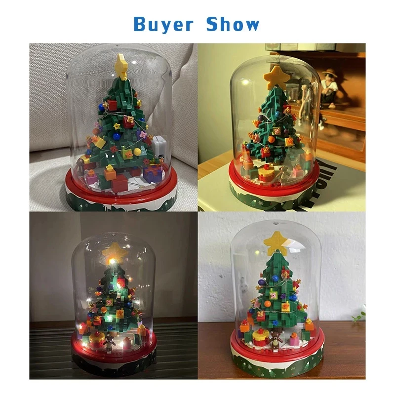 Ladrillos para el día de Navidad, regalos de Navidad, nanobloques, regalo de Navidad, árbol de Navidad, juguetes de Navidad, regalos de Navidad para niños y niñas.