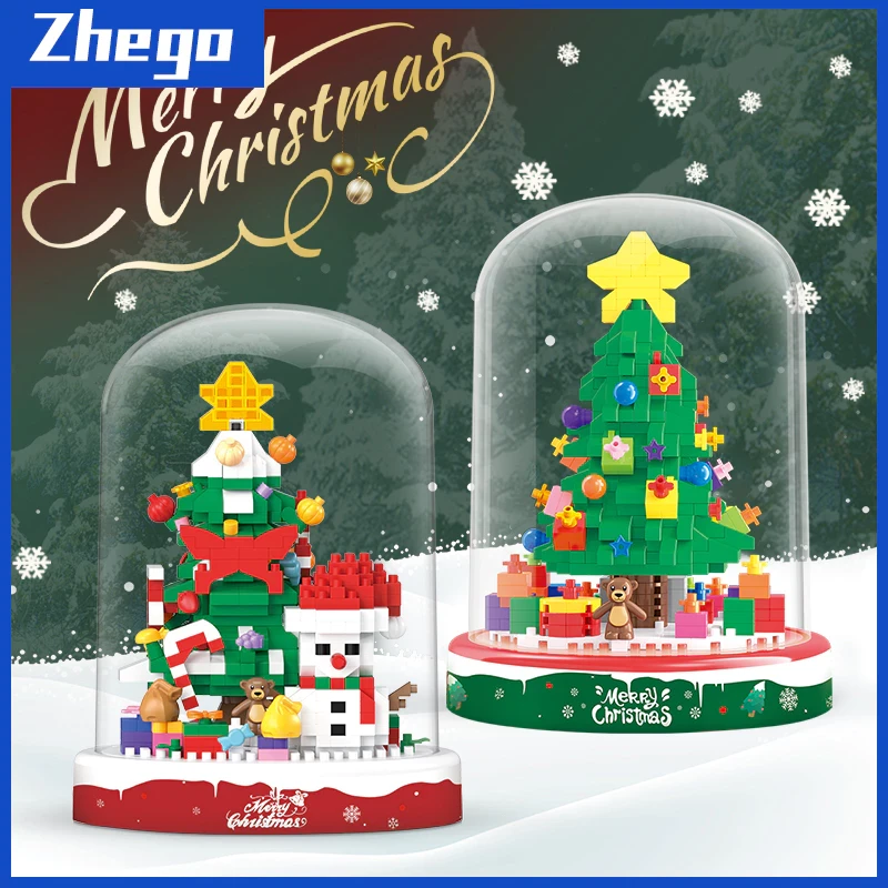 Ladrillos para el día de Navidad, regalos de Navidad, nanobloques, regalo de Navidad, árbol de Navidad, juguetes de Navidad, regalos de Navidad para niños y niñas.