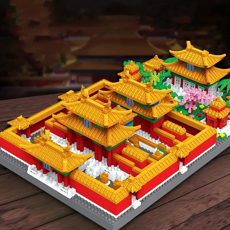 Juguete Nano Block City Bloque de construcción prohibido Bloque de apilamiento Bloque de arquitectura china Bloque de ladrillo Regalo
