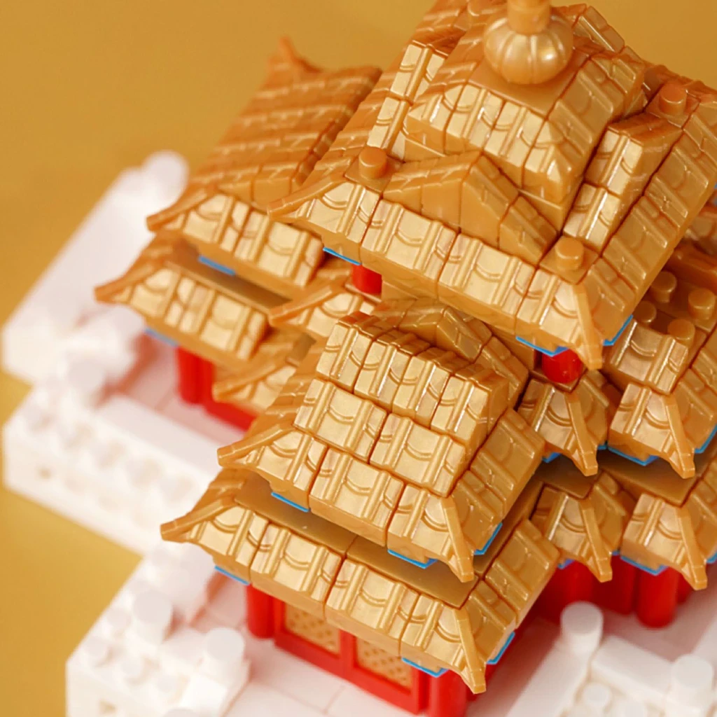 Juguetes Nano Block Corner Tower Building Block Block Apilable Arquitectura china Bloque Ladrillo Regalos