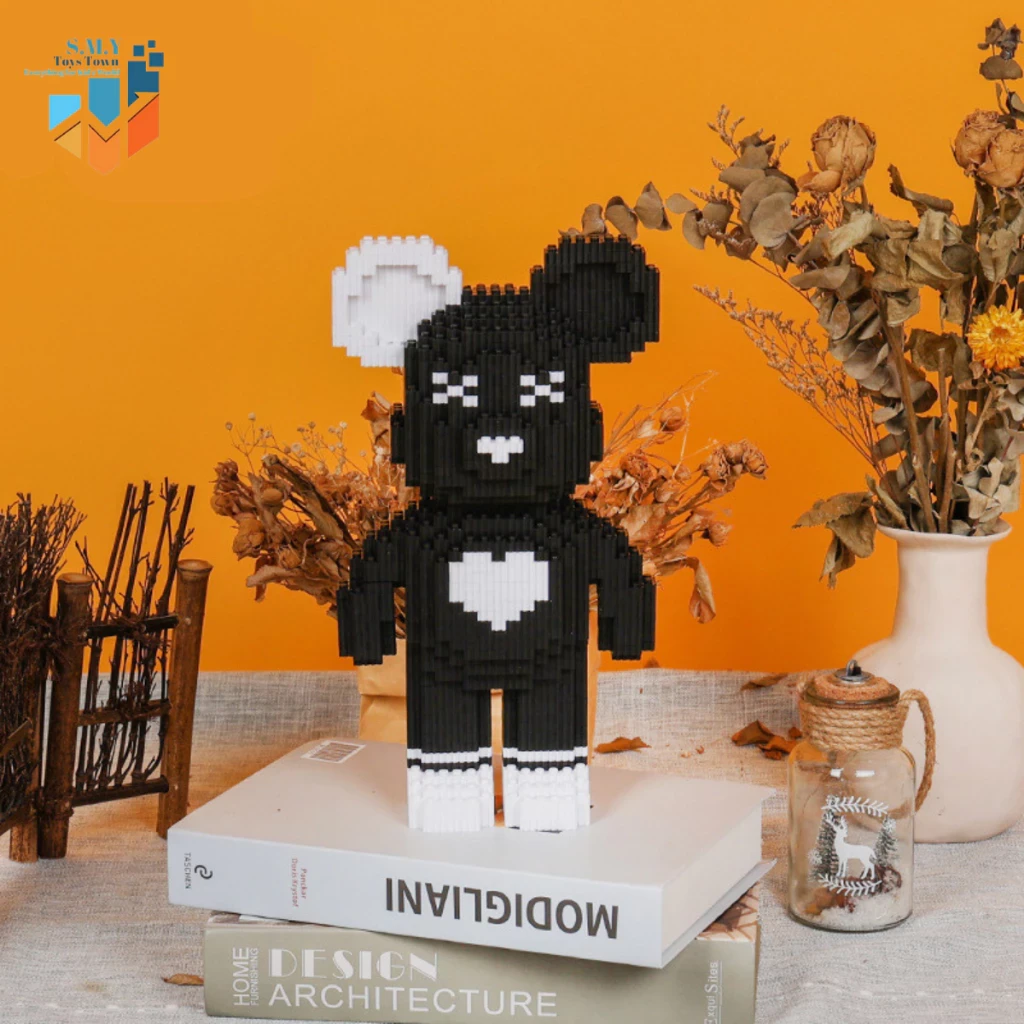 SMY Toystown Nano Block Violent Bear Negro Blanco Nuevos ladrillos Educación Nano Block / Juguete Nano 3D Fings
