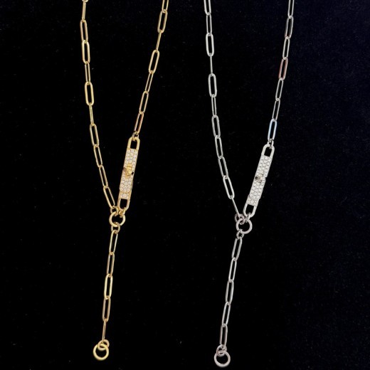 Collar de cadena hueca con borlas y cinturón sencillo