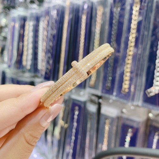 Pulsera exquisita con microincrustaciones y cierre de moda