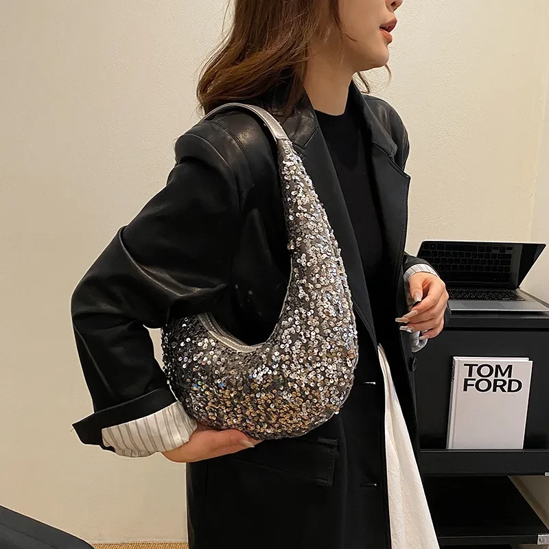 Nuevo bolso de mano de lentejuelas a juego para cena