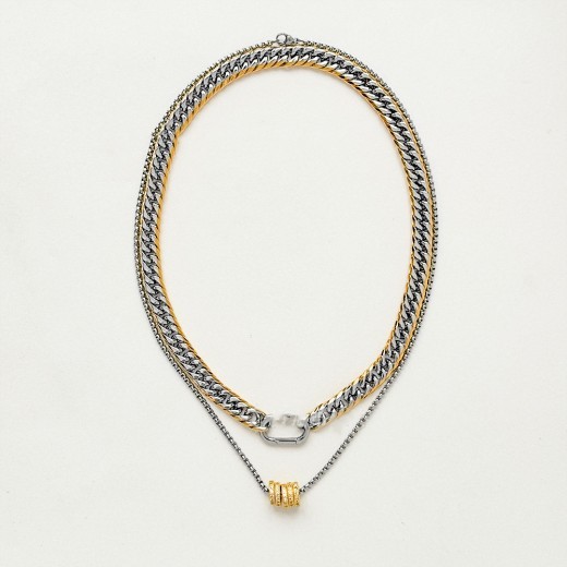Collar de cadena de eslabones cubanos pulido a mano de 9 mm de ancho
