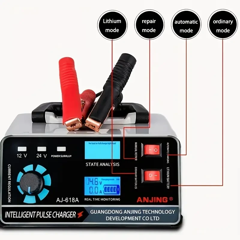 Cargador de batería de coche de 30 A/17 A y 400 W