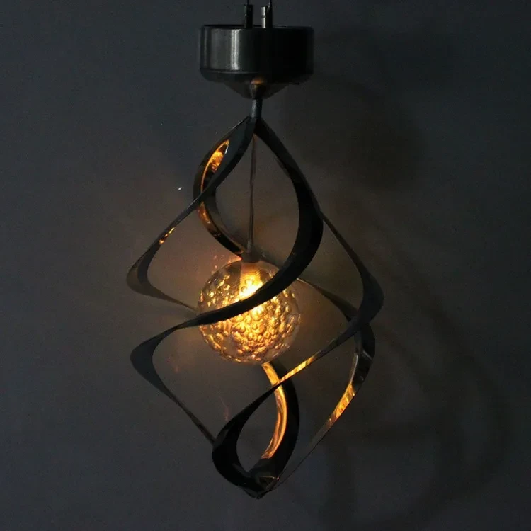 Luz de carillón de viento solar que cambia de color