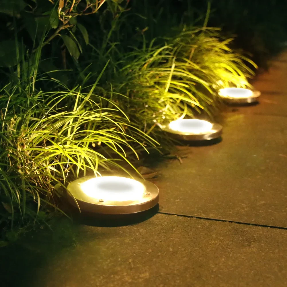 Luz solar subterránea para jardín y césped al aire libre