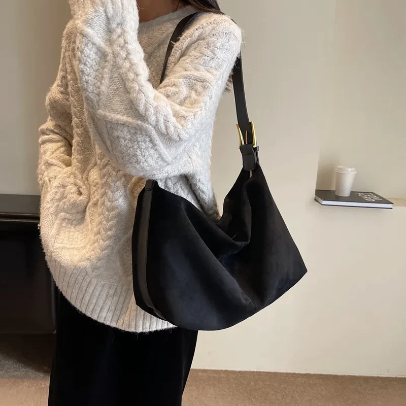 Bolso de hombro con correa ancha de gran capacidad para mujer