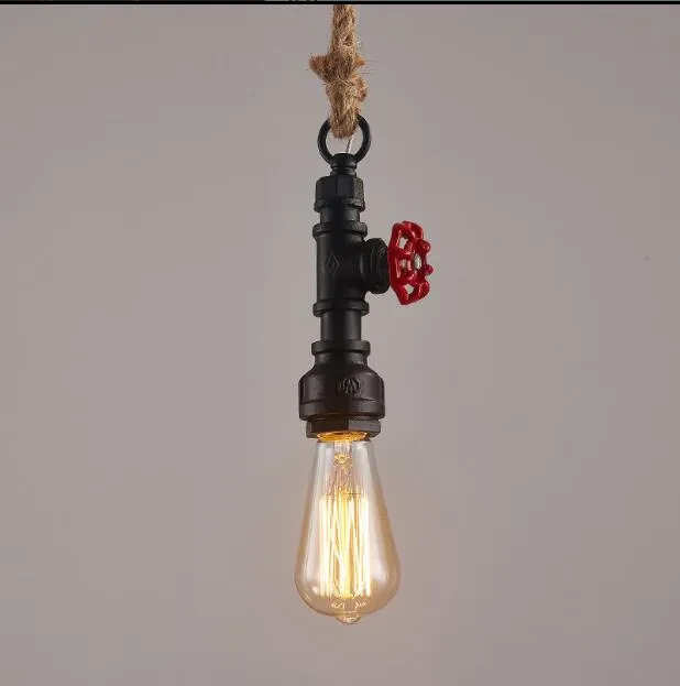 Decoración de cuerda de cáñamo para pipa de agua de hierro forjado retro