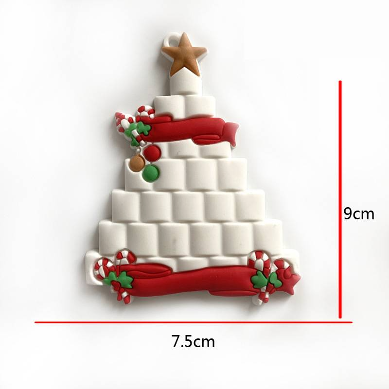 Árbol de Navidad familiar con colgante de PVC
