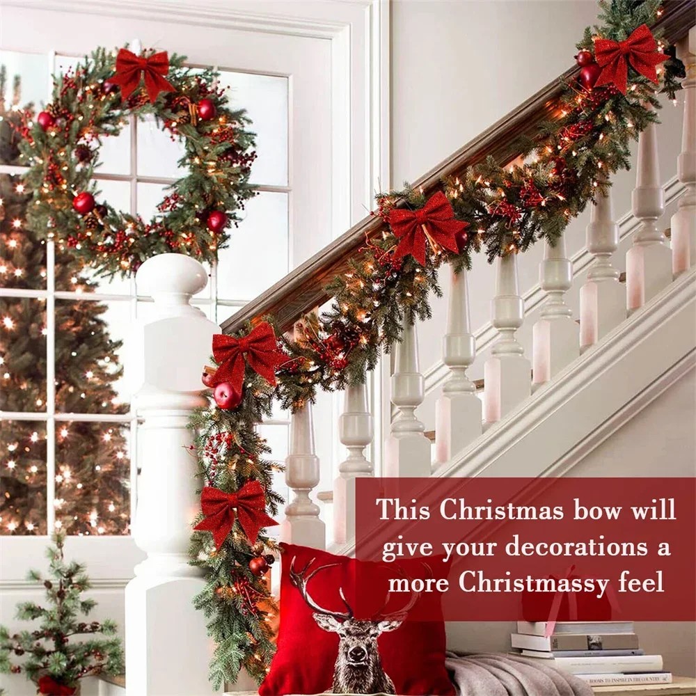 Lazos navideños brillantes