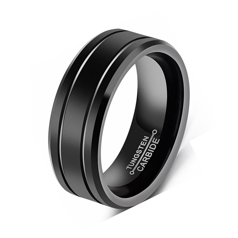 Anillo de carburo de tungsteno de 8 mm para hombre