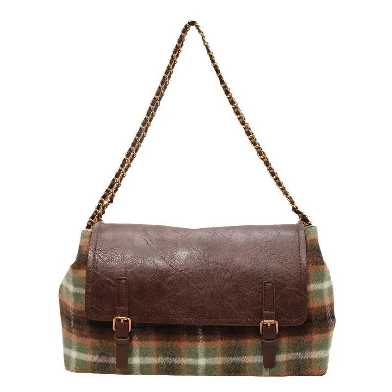 Nuevo bolso de hombro retro con cadena de gran capacidad para mujer
