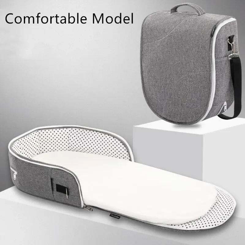 Cuna plegable portátil para bebé y bolso de mamá