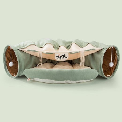 Túnel plegable para gatos, duradero, lavable y plegable.