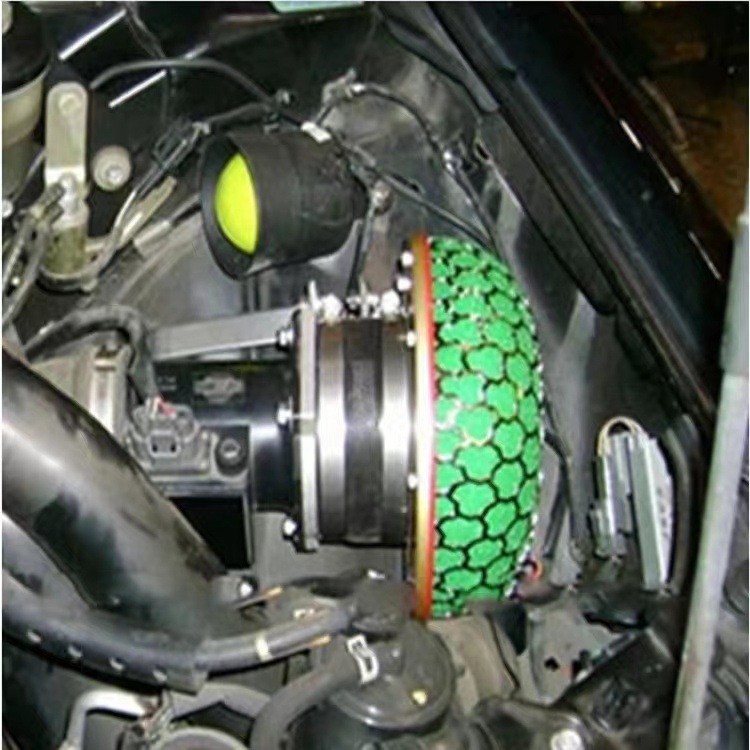 Filtro de esponja lavable reemplazable con forma de hongo de alto flujo para modificación de coche, disponible en varios colores.