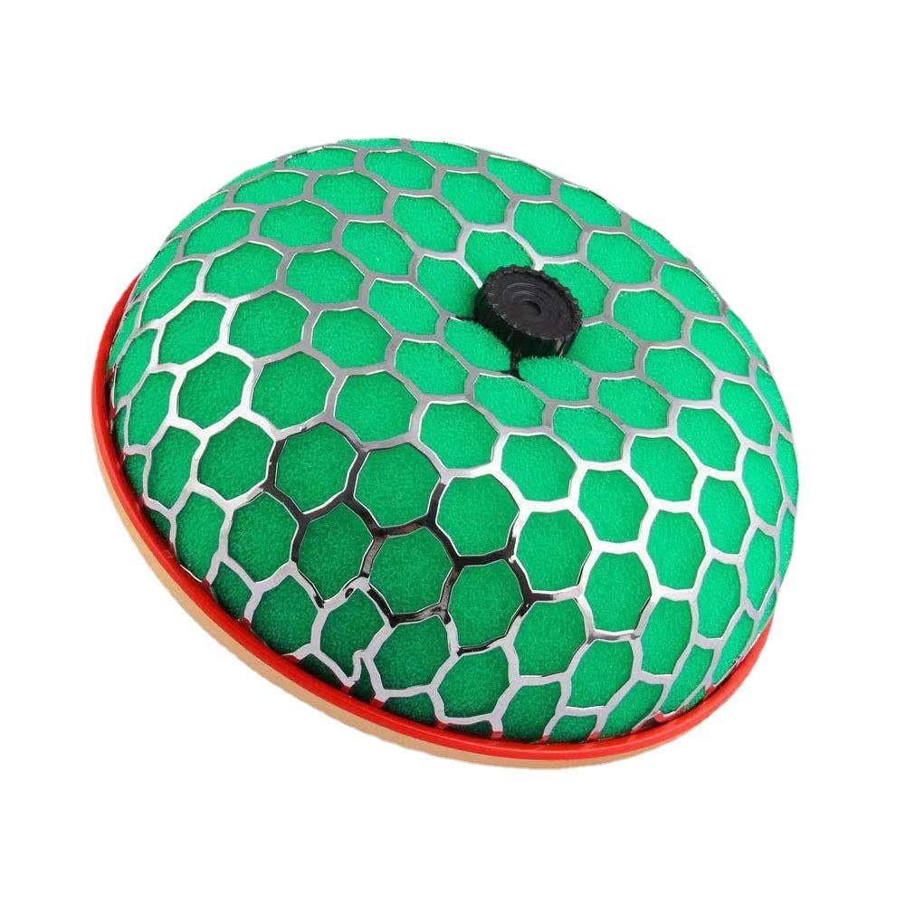 Filtro de esponja lavable reemplazable con forma de hongo de alto flujo para modificación de coche, disponible en varios colores.