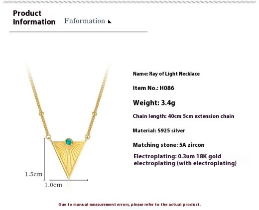 Collar con colgante sencillo de nicho en oro galvanizado de 18 quilates para mujer